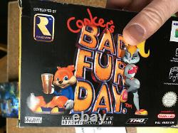 Conker's Bad Fur Day N64 Authentic European Version PAL near mint LOOK