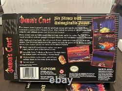 Demons Crest Super Nintendo Entertainment System SNES CIB Rare Box Authentic