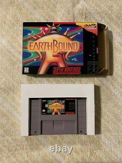Earthbound SNES Super Nintendo Authentic Cart & Repro Box Still Saves