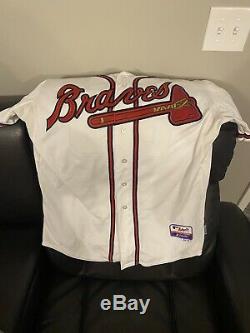 Evan Gattis Signed Game Used Braves Jersey MLB And Beckett Authenticated