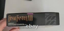 Final Fantasy III 3 (Nintendo SNES, 1994) authentic complete CIB ff3