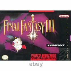 Final Fantasy III Nintendo SNES Game Authentic