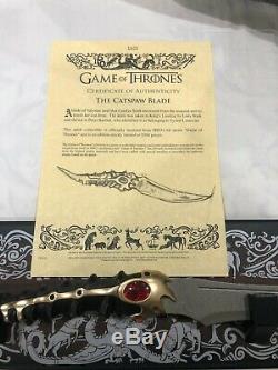 Game Of Thrones Catspaw Blade Limited Edition Authentic
