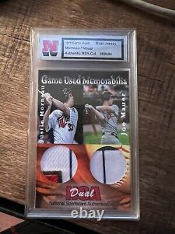 Game Used Dual Jersey Morneau/mauer Nsa Authenticated 1/1 Only 1 Made Very Rare