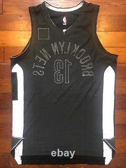 Game Used Quincy Acy Pro Cut Authentic Brooklyn Nets Nike Jersey 50 + 4 Worn