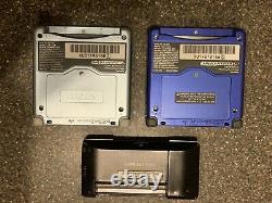 Gameboy SP 101 Micro Cobalt 11 Pokemon Authentic Game Lot Emerald Crystal