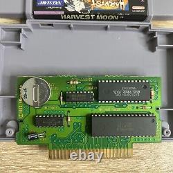 Harvest Moon Super Nintendo SNES Cart + Manual Authentic With board pics RARE