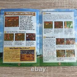 Harvest Moon Super Nintendo SNES Cart + Manual Authentic With board pics RARE