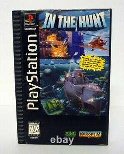 In The Hunt Authentic Sony PlayStation 1 PS1 Game withLong Box Complete CIB 1995