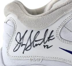 Jazz John Stockton Authentic Signed Game Used Nike Size 12.5 Shoes BAS #AA03719
