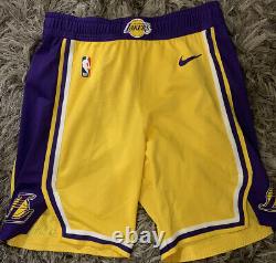 Lakers Lonzo Ball Medium BBB Game Worn Authentic Pro Cut Shorts Game Used SZ 38