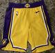 Lakers Lonzo Ball Medium Bbb Game Worn Authentic Pro Cut Shorts Game Used Sz 38