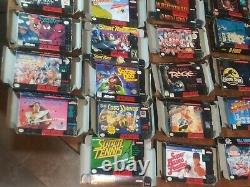 Large Super Nintendo SNES box lot only boxes. All authentic