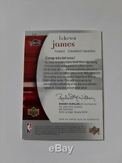 Lebron James 2005 Sp Authentic Game- Used Warm-up On Card Autograph 070/100