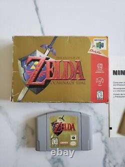 Legend of Zelda Ocarina of Time Complete CIB N64 Game Box Manual. Authentic VG