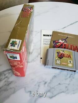 Legend of Zelda Ocarina of Time Complete CIB N64 Game Box Manual. Authentic VG