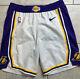 Los Angeles Lakers Nike Authentic Game White Shorts Size 40 Xl Player Issued