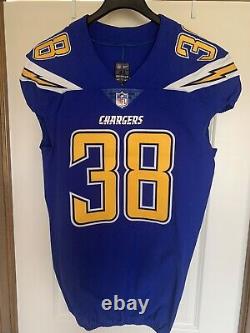 Los Angeles San Diego Chargers Game Team Issued Color Rush Jersey sz 42