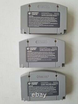 Mario Party 1 + 2 + 3 (Nintendo 64, N64) Authentic Game Carts, Cleaned & Tested