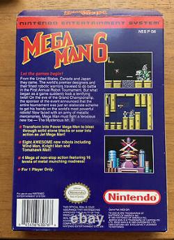 Mega Man 6 Authentic CIB Complete In Box Nintendo NES Excellent Condition