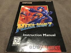 Mega Man 7 SNES Authentic Cart & Manual Tested