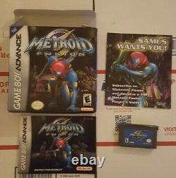 Metroid Fusion GBA Game Boy Advance CIB Complete Authentic Tested