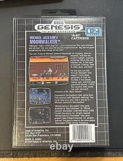 Michael Jackson's Moonwalker (Sega Genesis, 1990) Game & Box, Working Authentic