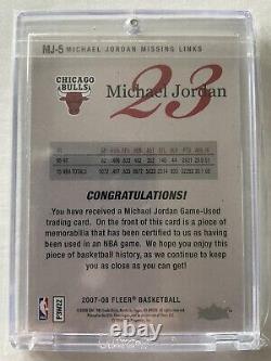 Michael Jordan 2007-08 Fleer Missing Links Defining Authentic Game Used Jersey