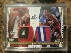 Michael Jordan Isiah Thomas 2004 Sp Authentic Fabrics Game Used Patch /10 Rare