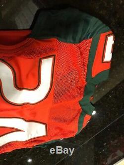 NIKE Miami Hurricanes Game Used Football Jersey Homer #24 Sz. 38 Small Authentic