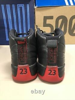 Nike Air Jordan 12 Flu Game sz 9 100% Authentic Retro XII Jordan Black Red