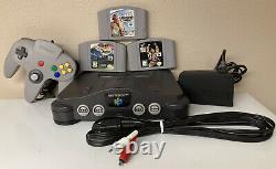Nintendo 64 N64 Console Bundle with Controller + 3 Games Authentic & Tested