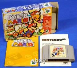 Nintendo 64 Paper Mario N64 With Box & Manual Authentic Tested