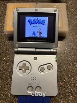 Nintendo GameBoy Advance SP Pearl 101 6 Authentic Pokemon Games Crystal Red Blue