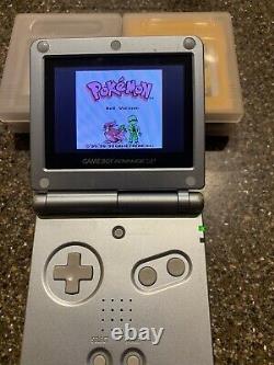 Nintendo GameBoy Advance SP Pearl 101 6 Authentic Pokemon Games Crystal Red Blue