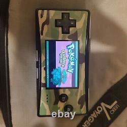 Nintendo Game Boy Micro Console and Authentic Pokemon Leaf Green