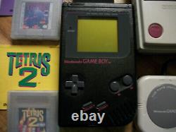 Nintendo Gameboy Lot Authentic Console 2 Games, Printer, Camera