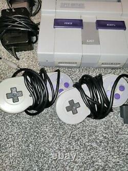 Nintendo SNES Game Console Plus Games Authentic OEM Tested Works READ