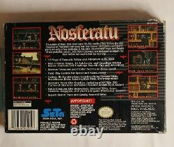 Nosferatu CIB Complete in Box Hard to Find authentic tested SNES Super Nintendo