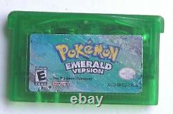ORIGINAL AUTHENTIC Pokemon Emerald Version Can Save with New Battery GBA #3