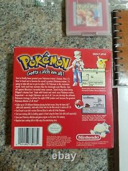 POKEMON RED VERSION Authentic Game Boy Charizard Complete In Box NOT Sealed MNTY