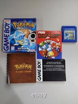 Pokemon Blue CIB (Nintendo Game Boy) Authentic Complete In Box! New Battery