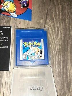 Pokemon Blue Version (Game Boy, 1998) Authentic -CIB -Tested and works