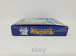 Pokemon Blue Version (Game Boy, 1998) Authentic Complete Box Manual Tested Works
