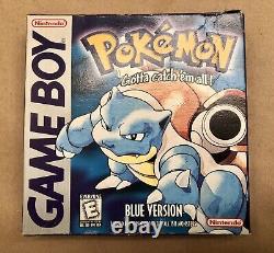 Pokemon Blue Version (Nintendo Game Boy) in Box Authentic Tested Work