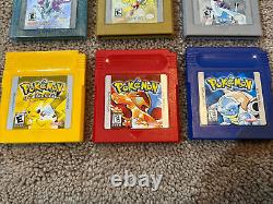 Pokemon Crystal Gold Silver Red Blue Yellow Game Boy AUTHENTIC with Working Saves