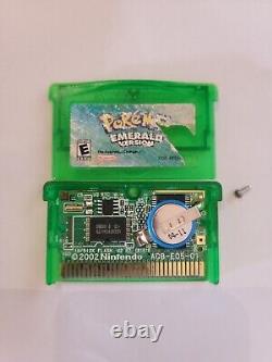 Pokemon Emerald Version (Game Boy Advance) Authentic and Tested- Dry Battery