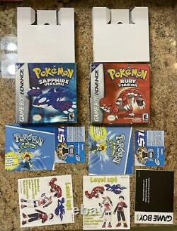 Pokemon GBA Authentic Box Lot of 3 Boxes -Fire Red, Ruby, Sapphire. PLEASE READ