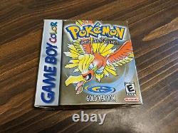 Pokemon Gold Complete in Box Nintendo Game Boy Color GBA SP CIB AUTHENTIC