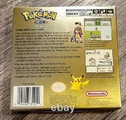 Pokemon Gold Game Boy Complete In Box CIB Authentic Excellent with Box Protector
